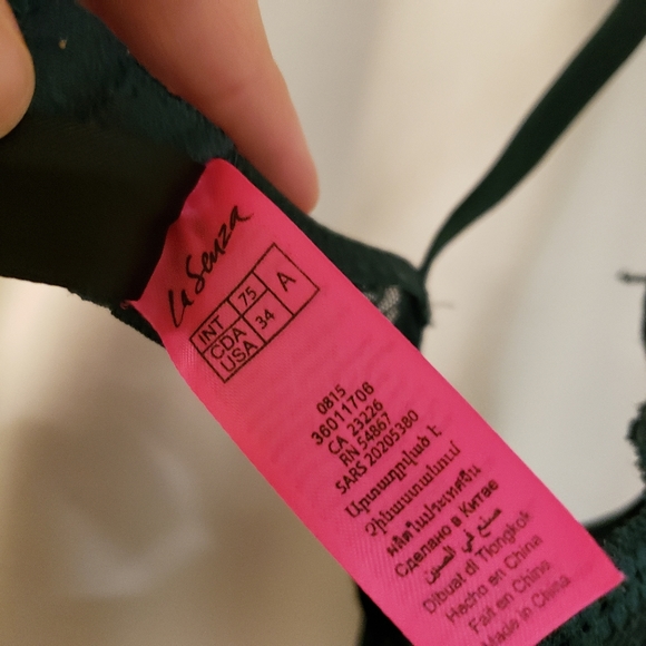 La Senza Push Up Forest Green Lace Bra 34A - Picture 3 of 4